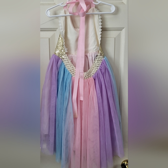 Unicorn Princess Dress for Little Girls With Headband - Picture 3 of 5